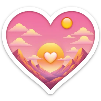 morning sky heart sticker