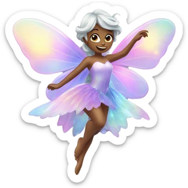 Iridescent fairy flying twinkle sticker