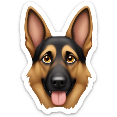 German Shepard dog with brown eyes and floppy ears  sticker