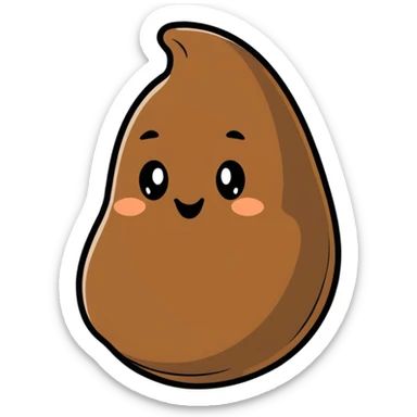 Barcelona poop cartoon sticker sticker