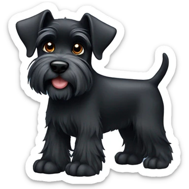 Black schnauzer dog sticker
