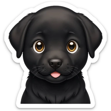 Cachorro preto labrador sticker
