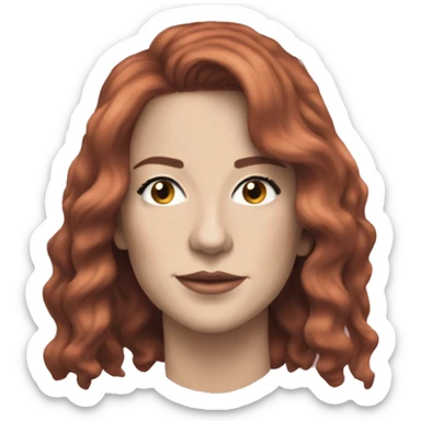 Chappell Roan, is an American singer and songwriter from Missouri. Working with collaborator Dan Nigro, the majority of her music is inspired by 1980s synth-pop red hair long sticker