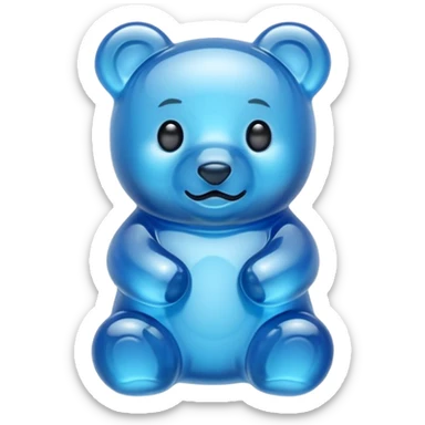 Gummy bear (blue multicolor)  sticker