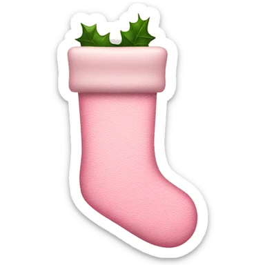  light pink Christmas stocking sticker