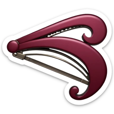 burgundy hair clip sticker