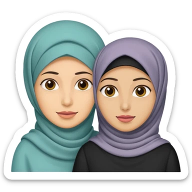 Hijabi with monster husband  sticker
