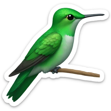 Green hummingbird sticker