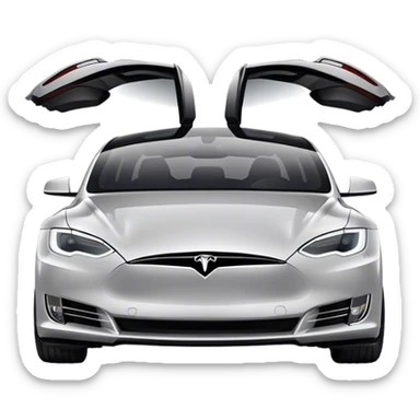 Tesla Model S - Tesla (Model Year: 2022) (Iconic colour: Silver) sticker