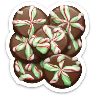 Peppermint chocolate cookies sticker