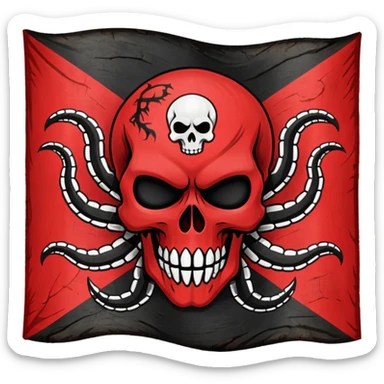 Can you generate me a emoji flag of the fictional world war two team hydra from Captain America? Can you make it the exact logo from the movie? sticker