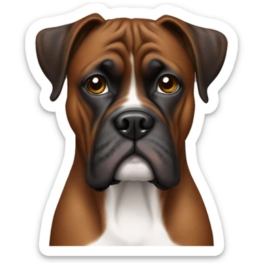 brindle boxer dog  sticker