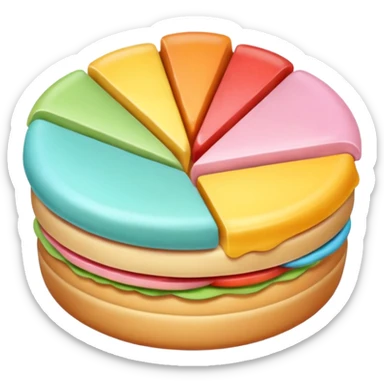 Pastel food sticker