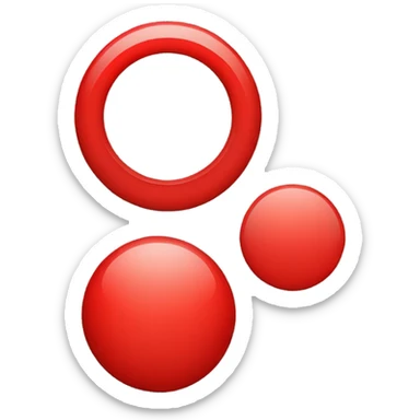 create a red circle, black rectangle, and red triangle with all same sizes sticker