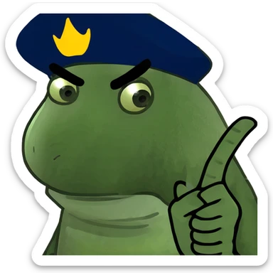 A middle finger and a face sticker