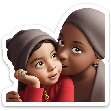 girls in hats with jewelry sticker