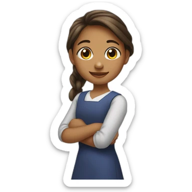 fille de 14 ans qui fait des doigts d’honneur sticker