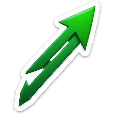 green arrow up sticker