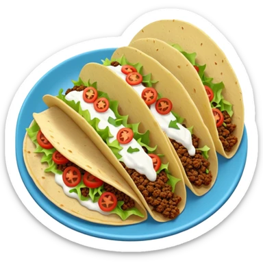platter of tacos sticker