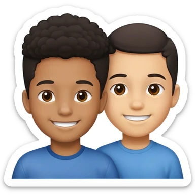 Two kids one black one mixed  sticker