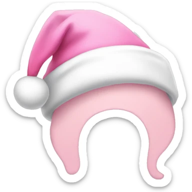 light pink santa hat sticker