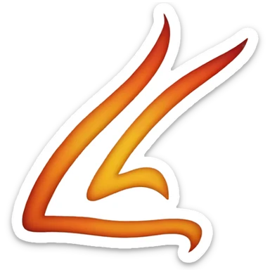 the letter K with flames around it sticker