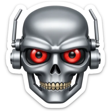 Red eyed Terminator sticker