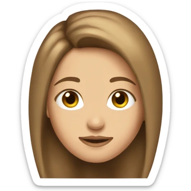 brown hair lyla decker  sticker