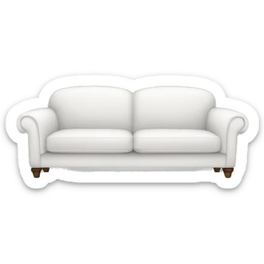 cartoon white sofa character sticker
