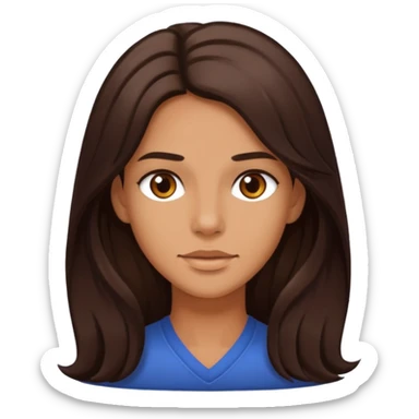 Spectacular Smith with long dark brown hair, tan skin sticker