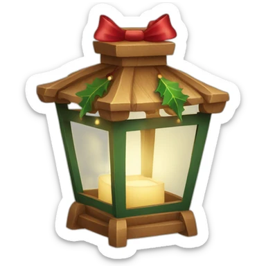christmas lantern with decoration sticker