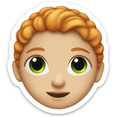 ginger girl with green eyes sticker