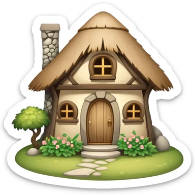 Fairy cottage sticker