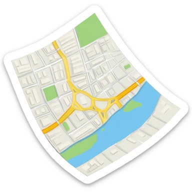 White paper 3d Google maps sticker