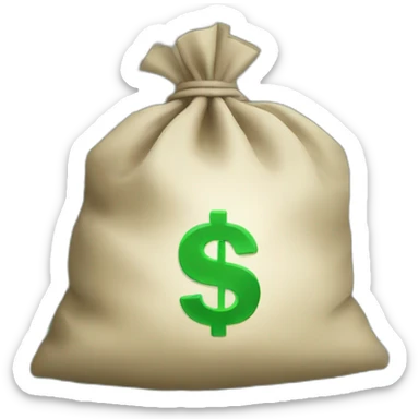 bag of money BIG sticker