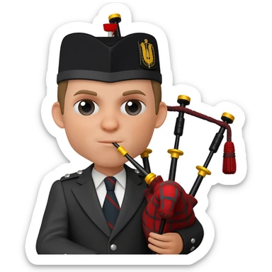 Bagpiper sticker