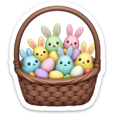 peeps marshmallow easter candy basket kawaii chocolate bunny jelly bean eggs sticker