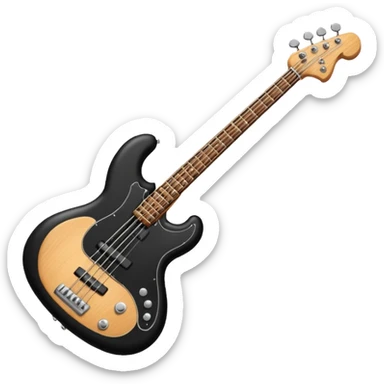 head of a electric bass guitar sticker