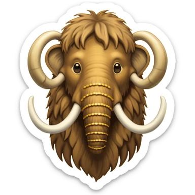 mamut elephant wearing necklace sticker