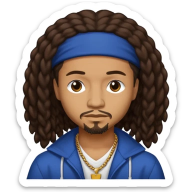 Bizzy Bone with dark brown hair sticker