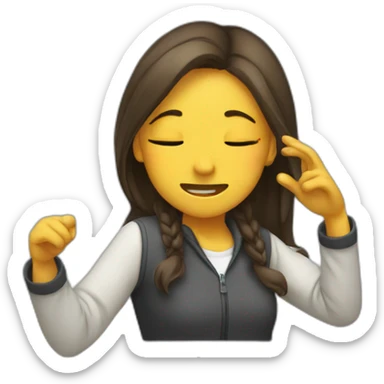 a girl doing a dAB sticker