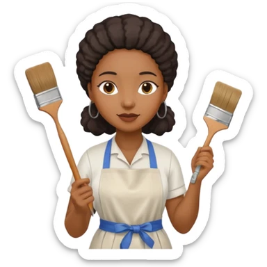 Ceramic Painter black woman sticker
