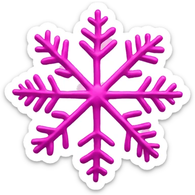 Pink snowflake sticker