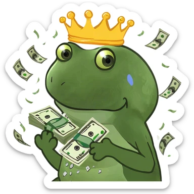 bufo money rain sticker