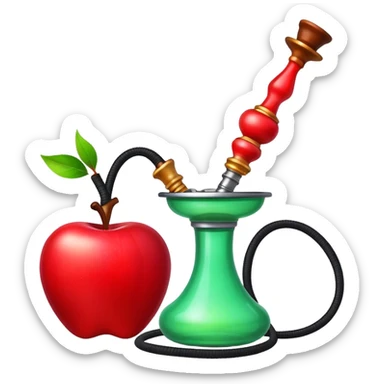 Hookah apple sticker