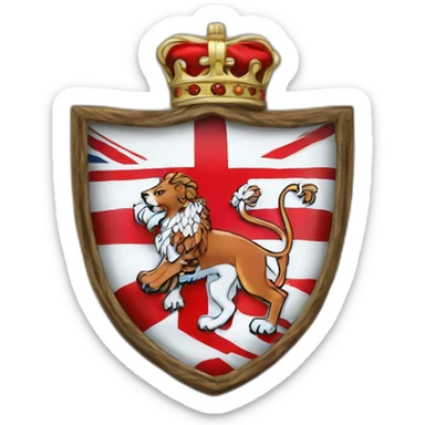 Three lions badge England cross sticker