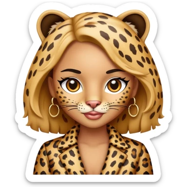 Iconic leopard fashionista  sticker