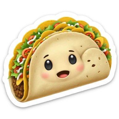 Stormy cloud with tacos coming out sticker