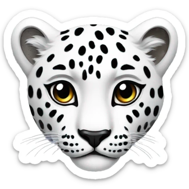  The “White Leopard” sticker set shows a heart sticker