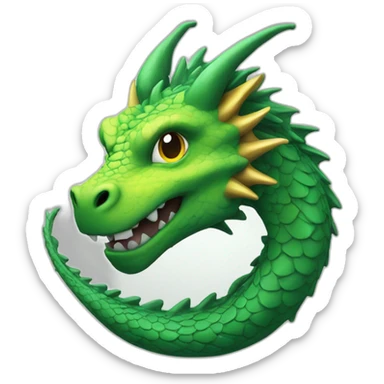 dragon one $ coin sticker